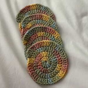 Hand Crocheted Coaster Set (4)